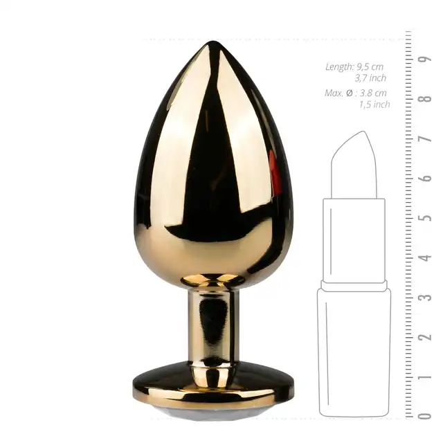 Easy Toys - Metal Butt Plug L. wtyczka analna z pięknym kryształem.