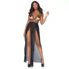 Leg Avenue - Cage Maxi Dress and G-string S/M - zmysłowa sukienka z otwartym dekoltem i pasującymi stringami. Wyjątkowo seksowna 