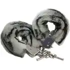 NMC - Love Cuffs  Zebra. Urocze  futrzane kajdanki!