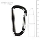 Easy Toys - Carabiner Clip. Metalowe zapięcie. Ciemnoszare.