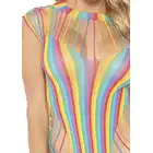 Scala - Shredded opaque cut out teddy. Kolorowe, zjawiskowe body. 