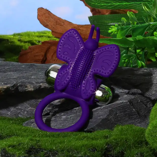 Toyz4Lovers - Vibrating Butterfly. Wibrujący ring erekcyjny motylek. Przyjemne wibracji, wydłużenie erekcji i silniejszy orgazm!