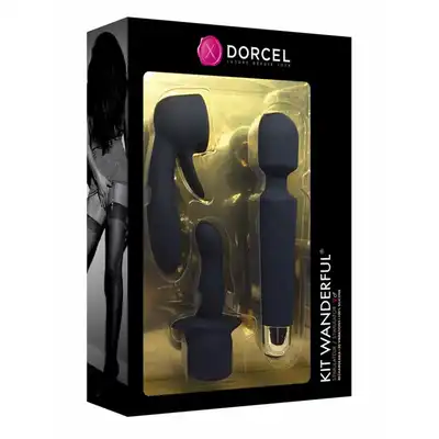 Dorcel - Kit Wanderful Stimulator. Magiczna różdżka z nakładkami!