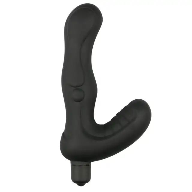 Easy Toys - Bottom Booster. Wibrujący silikonowy masażer prostaty. Czarny. 