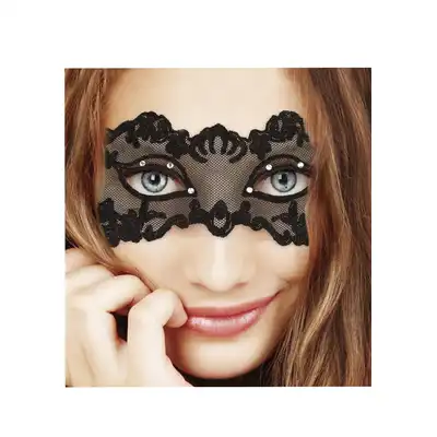 Adrien Lastic - Lingerie Mask. Koronkowa zmysłowa maska. Czarna. 