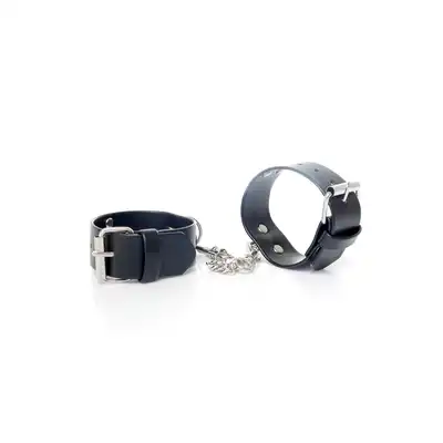 Fetish - Boss Series Handcuffs with studs 3 cm. Wyjątkowe regulowane kajdanki. Imitacja prawdziwej skóry. 