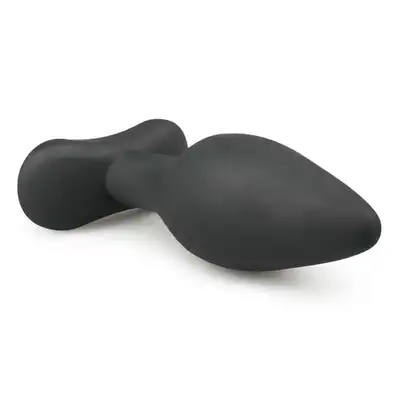 Easy Toys - Rocked Plug Medium Black. Silikonowa wtyczka analna. 