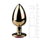 Easy Toys - Metal Butt Plug. Wtyczka analna z fioletowym kryształkiem!