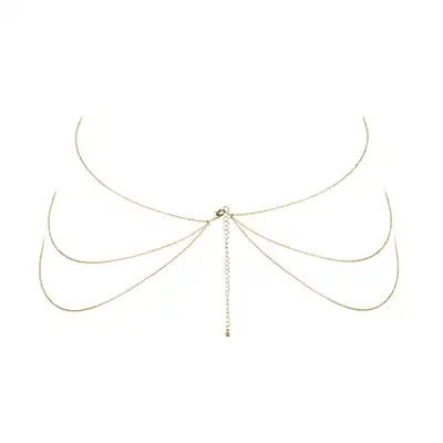 Bijoux Indiscrets - Magnifique Back &amp; Body Chain Gold. Ozdobne łańcuszki. 