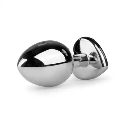 Easy Toys - Metal Butt Plug. Wtyczka analna z kryształkiem w kształcie serca. 