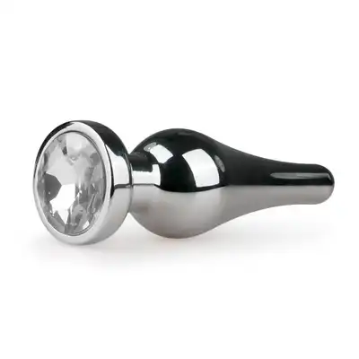Easy Toys - Metal Butt Plug Small. Metalowa wtyczka analna z kryształkiem