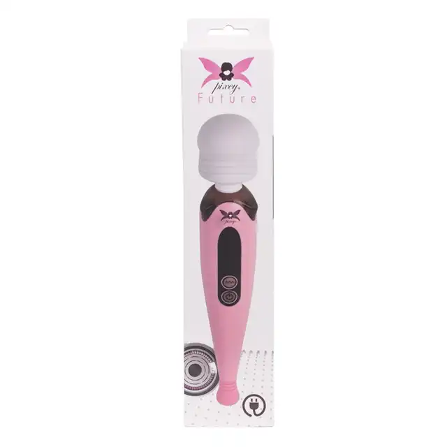 Pixey - Future Pink Massage Wand. Świecący, mocny masażer sieciowy!