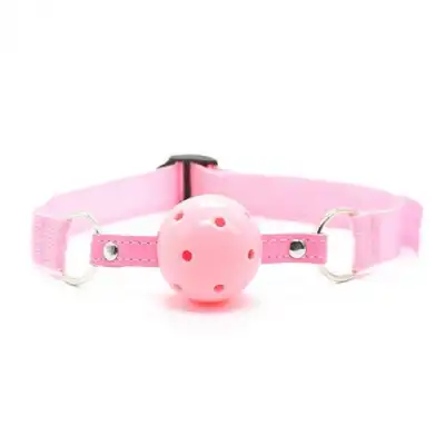Toyz4Lovers - Ball Gag Pink. Gag z otworami. 