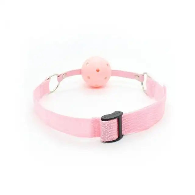 Toyz4Lovers - Ball Gag Pink. Gag z otworami 2