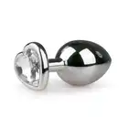 Easy Toys - Metal Butt Plug. Wtyczka analna z kryształkiem w kształcie serca. 