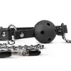 Easy Toys - Ball Gag &amp; Nipple Clamps. Knebel z otworkami i klamerkami na sutki. 