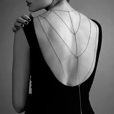 Bijoux Indiscrets - Magnifique Back &amp; Cleavage Gold. Ozdobne łańcuszki. 