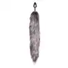 Easy Toys - Fox Tail Plug S. Srebrna wtyczka z lisim ogonem. Rozmiar S.