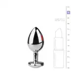 Easy Toys - Metal Butt Plug. Wtyczka analna z kryształkiem w kształcie serca. 