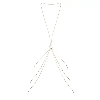 Bijoux Indiscrets - Magnifique Back &amp; Body Chain Gold. Ozdobne łańcuszki. 