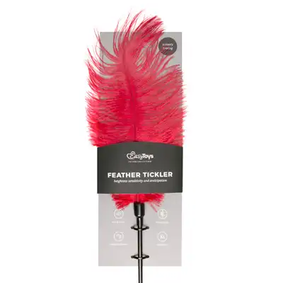 Easy Toys - Feather Tickler Red XL. Duże czerwone piórko. 