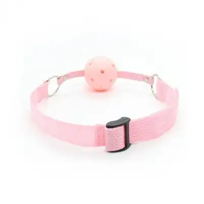 Toyz4Lovers - Ball Gag Pink. Gag z otworami. Ujarzmij swojego partnera. MEGA CENA!