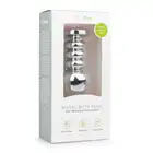 Easy Toys - Metal Butt Plug Ribbed Pink. Żebrowana wtyczka z kryształkiem. 