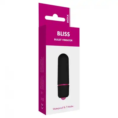 Minx - Bliss 7 Mode Mini Bullet Vibrator Black. Czarny malutki wibrator gwarantuje ogromną przyjemność!