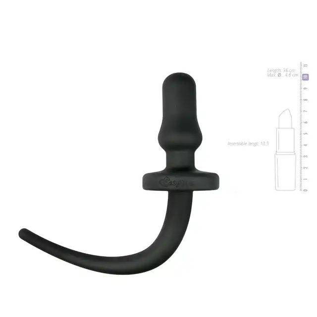 Easy Toys - Dog Tail Plug Large.Silikonowa wtyczka analna z ogonem.