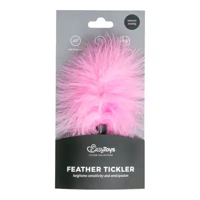 Easy Toys - Feather Tickler Pink Small. Małe jasnoróżowe piórko. 