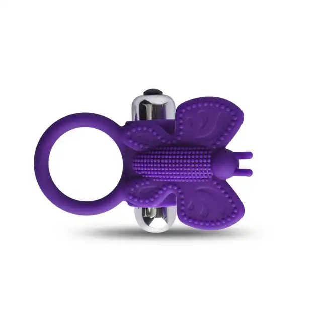 T4L Ring Vibr.Butterfly Purple