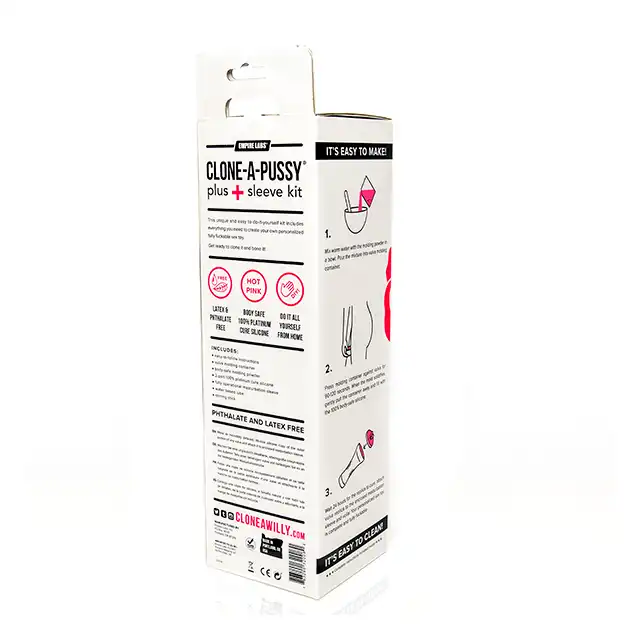 Clone-A-Pussy - Plus Sleeve Kit Pink. Zestaw do klonowania waginy. Stwórz swój własny masturbator za pomocą odlewu! Wygodny kształt i intensywne doznania