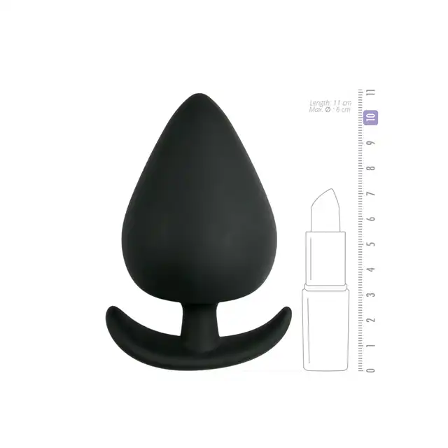 Easy Toys - Anal Anchor Large Black. Wtyczka analna z półokrągłą podstawą!