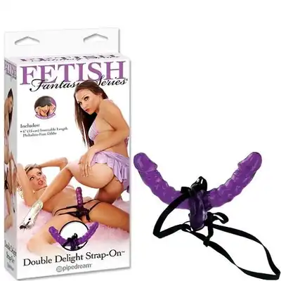Fetish Fantasy Series - Double Delight Strap-On. Dwustronny strap-on dla Pań. 