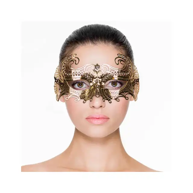 Easy Toys - Metal Mask Venetian Gold. Metalowa wenecka maska. Złota.