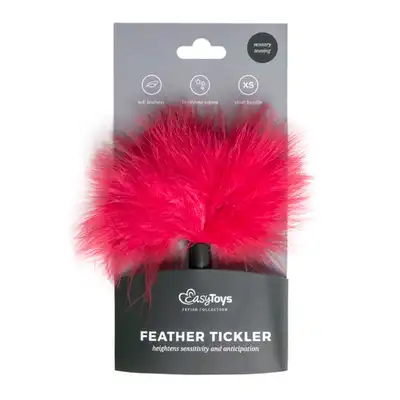 Easy Toys - Feather Tickler Red Small. Małe czerwone piórko. 