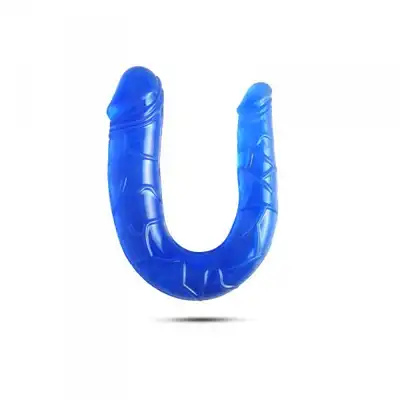 Toyz4Lovers - Double Dildo Blue. Podwójne elastyczne dildo.