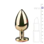 Easy Toys - Metal Butt Plug L . Metalowa wtyczka analna z pięknym kryształem.