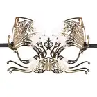 Easy Toys - Metal Mask Cat Gold. Ażurowa maska kota w kolorze złotym. 