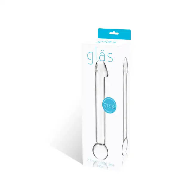 Glas- Realistyczne szklane dildo 17 cm 