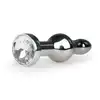 Easy Toys - Metal Butt Plug Double. Profilowana wtyczka z krysztalkiem