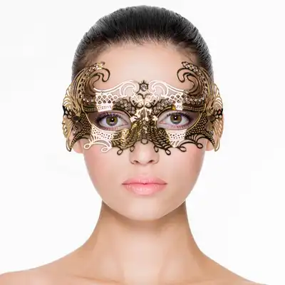 Easy Toys - Metal Mask Venetian Gold. Metalowa wenecka maska. Złota.