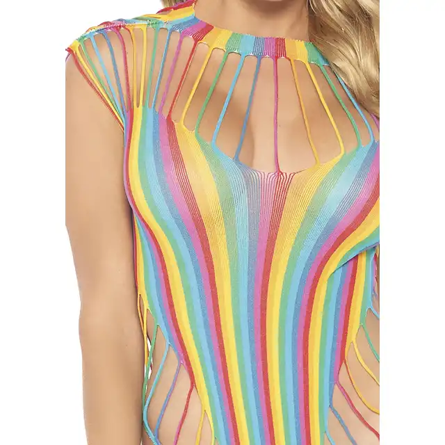 Scala - Shredded opaque cut out teddy. Kolorowe, zjawiskowe body. 