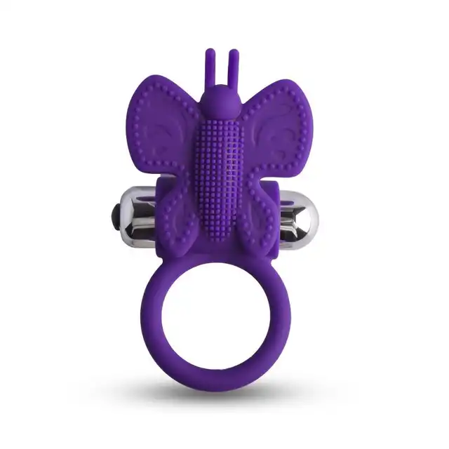 T4L Ring Vibr.Butterfly Purple