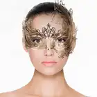 Easy Toys - Metal Mask Asymmetrical Gold. Ażurowa asymetryczna mask w kolorze złotym!