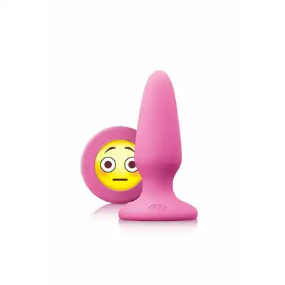 MOJIS Plug #OMG small. Mała wtyczka analna z emoji w kolorze różowym!