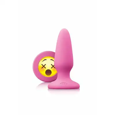 MOJIS Plug #WTF small. Mała wtyczka analna z emoji w kolorze różowym!