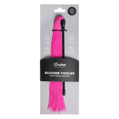 Easy Toys - Silicone Tickler Pink. Silikonowy bat. Delikatny. 