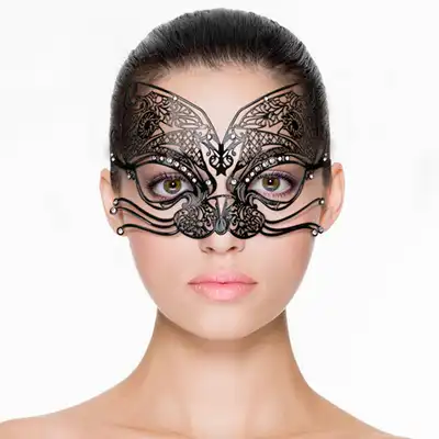  Easy Toys - Metal Mask Cat Black. Maska kota z diamencikami!