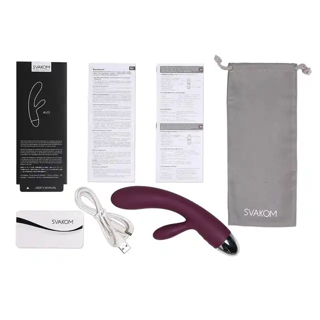 Svakom - Alice Rabbit Vibrator Violet. Niezwykły wibrator z podwójnymi silniczkami!